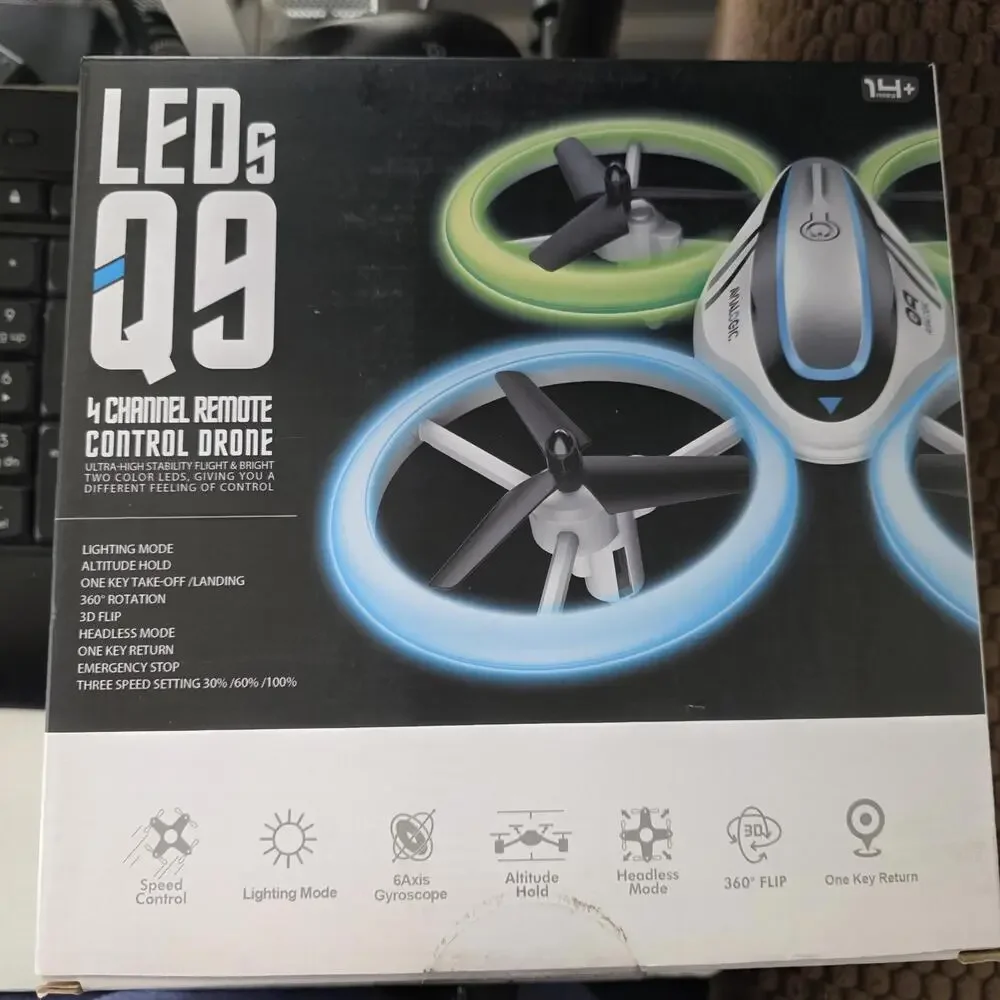 Avialogic LEDs Q9 4 Channel Remote Control Drone